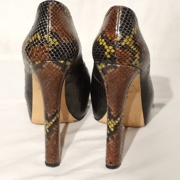 BRIAN ATWOOD Snakeskin Heeled Platforms - Picture 5 of 7